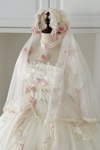 Sweet Princess Dress + Train + Veil + Accessories