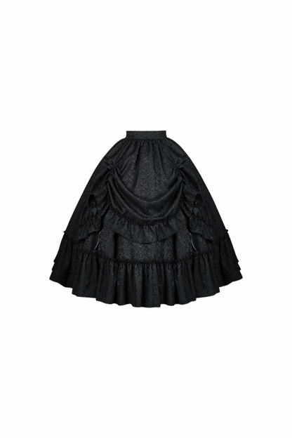 Gothic Corset Top + Short Coat + Hose + Curtain + Skirt + Flower + Bonnet
