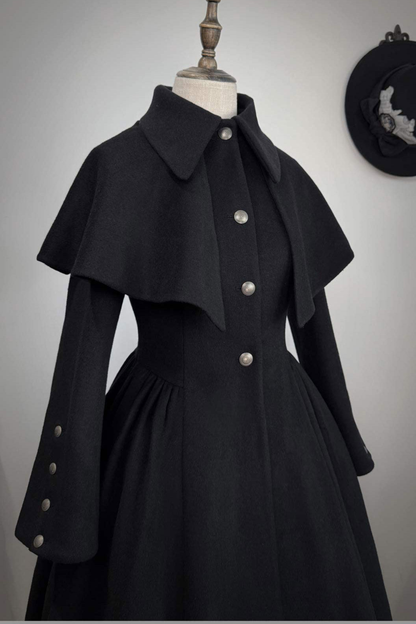 British Detective Lolita Coat + Cape + Skirt + Shirt + Bag + Brooch + Hat + Beret + Necklace