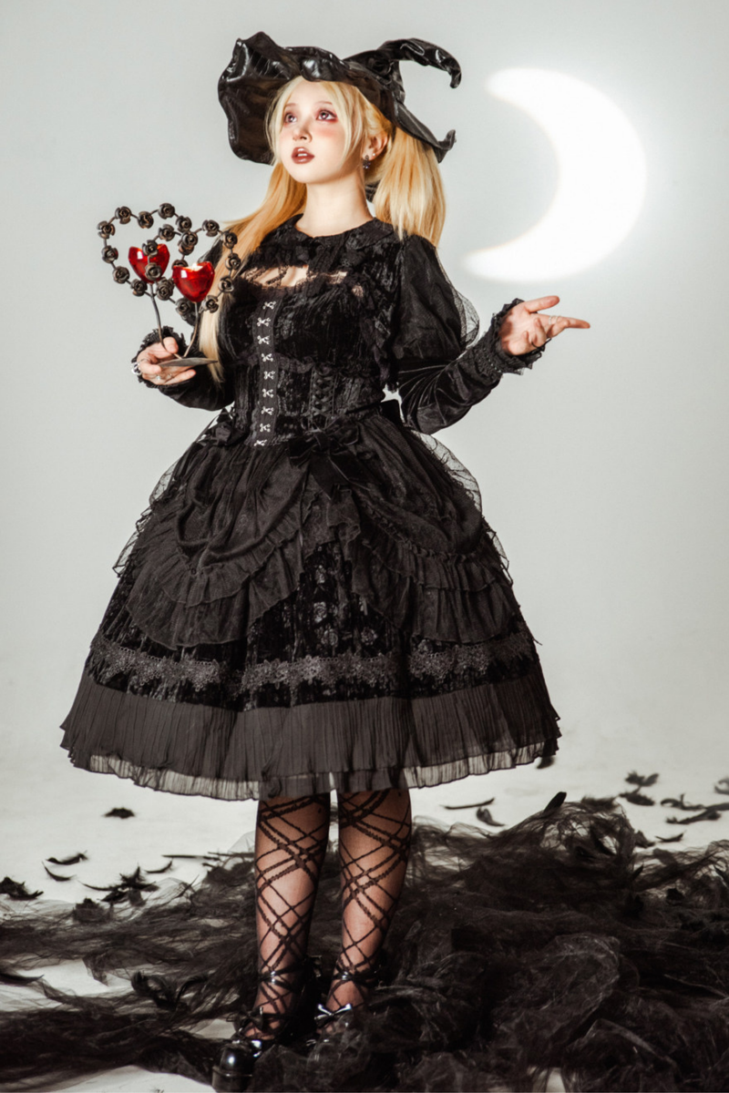 Gothic Doll Lolita Dress + Short Jacket