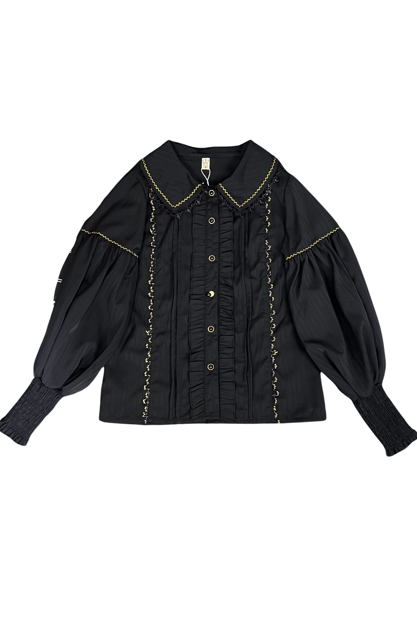 Retro Lolita Shirt + Lace-up High-waist Lolita Skirt