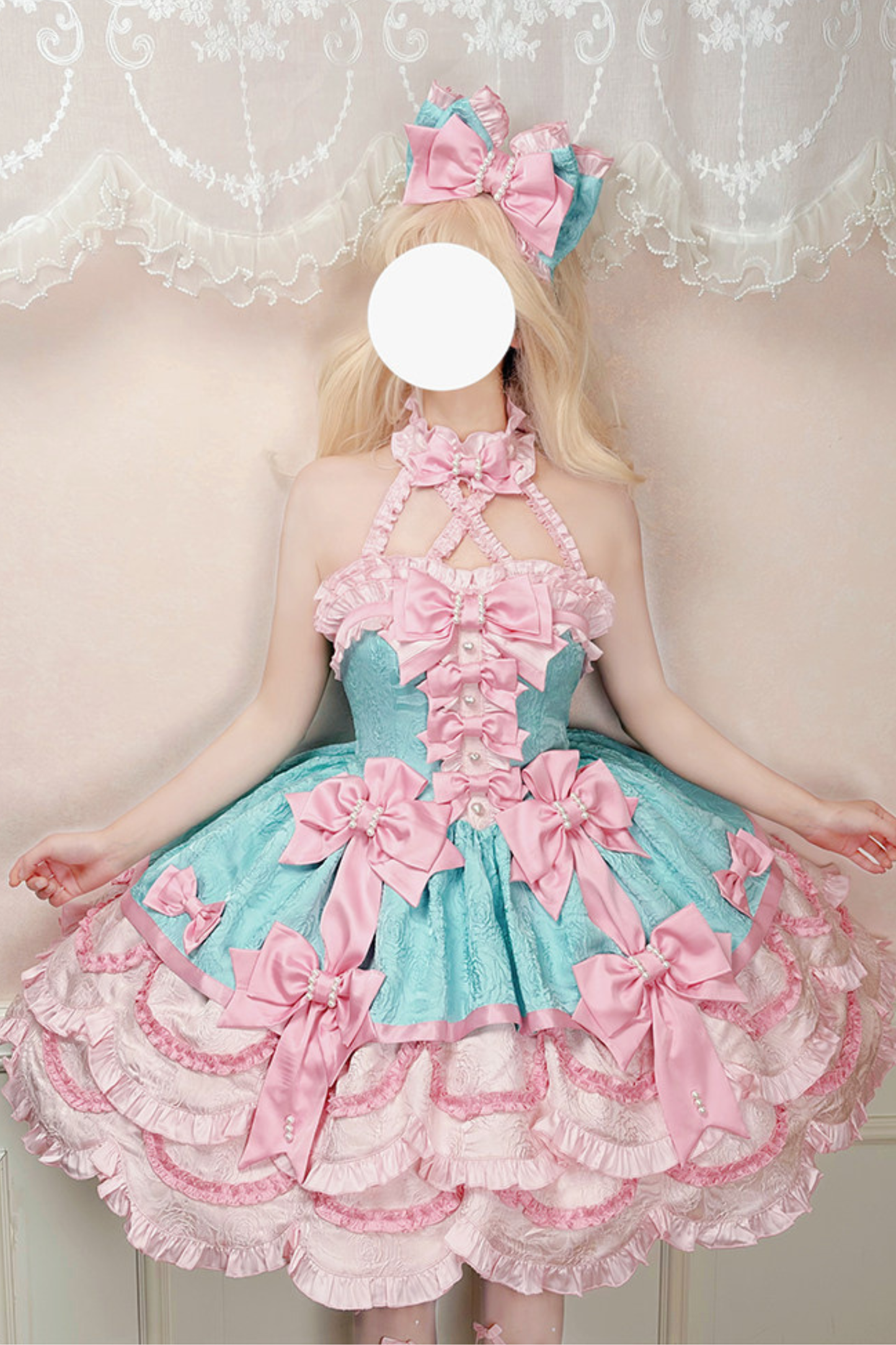 [pre-order Deadline: April 3] Sweet Ruffled Lolita Princess Ribbon Dress