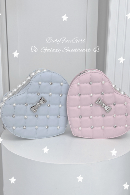 Pearl Quilted Sweetheart Bag