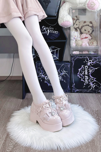 Dark Sweet Love Ribbon Shoes