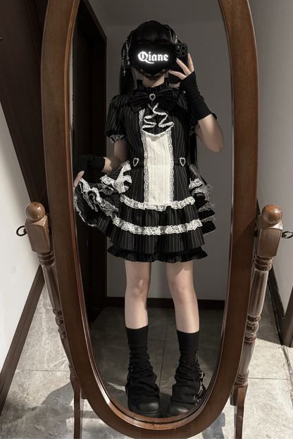 Puff Sleeve Gothic Style Top + Pants