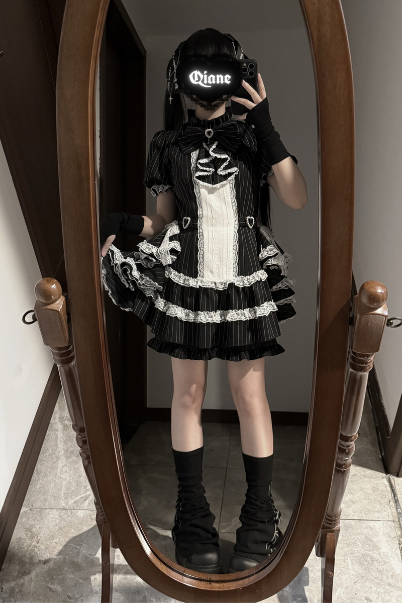 Puff Sleeve Gothic Style Top + Pants