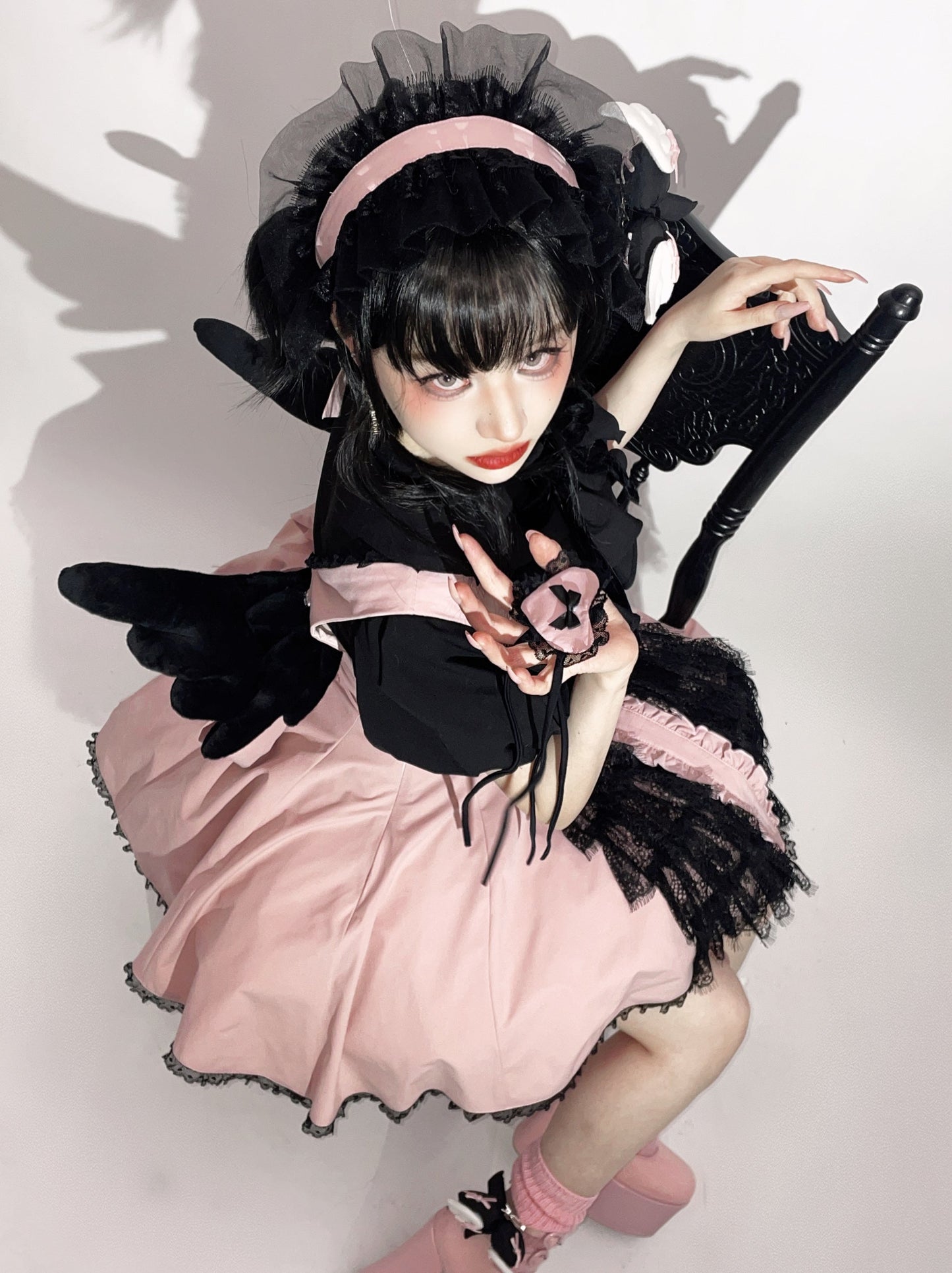 Little Angel Dark Gothic Lace Dress