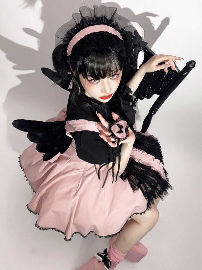 Little Angel Dark Gothic Lace Dress