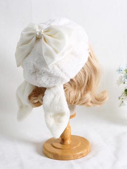 Big Ribbon Bunny Ear Beret
