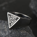 Stainless Steel Viking Valknut Signet Ring for