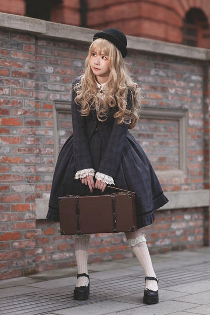 Princess Lost in the Fog Ruffle College Style Classic Lolita Jsk Dress 2 Colors