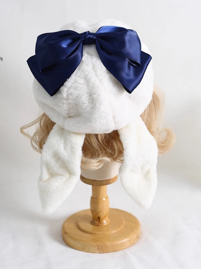 Big Ribbon Bunny Ear Beret