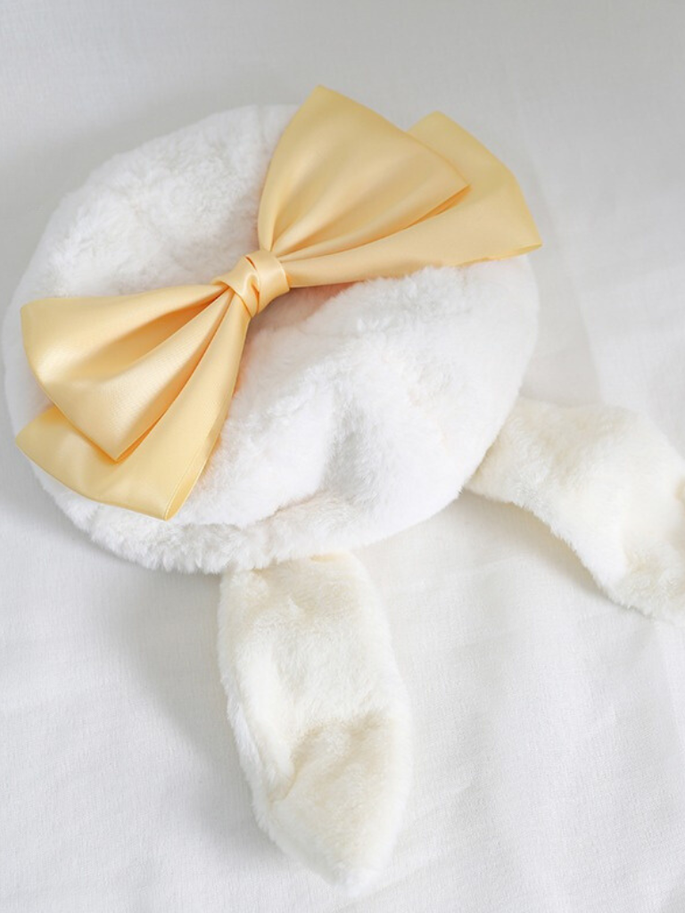 Big Ribbon Bunny Ear Beret