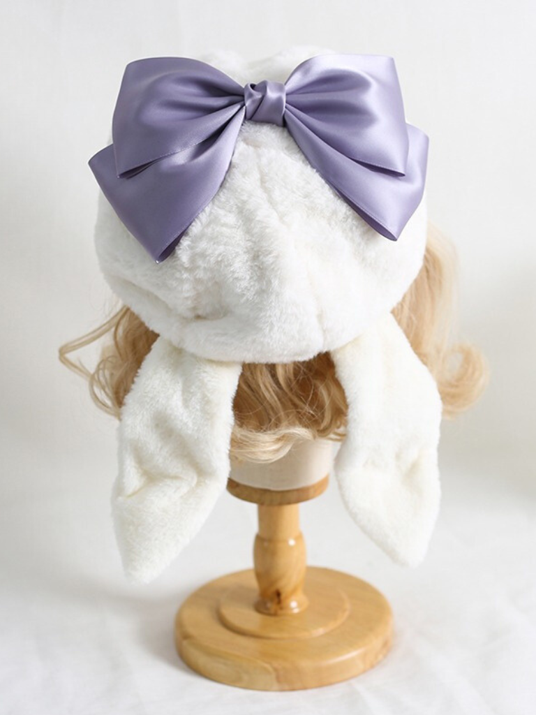 Big Ribbon Bunny Ear Beret