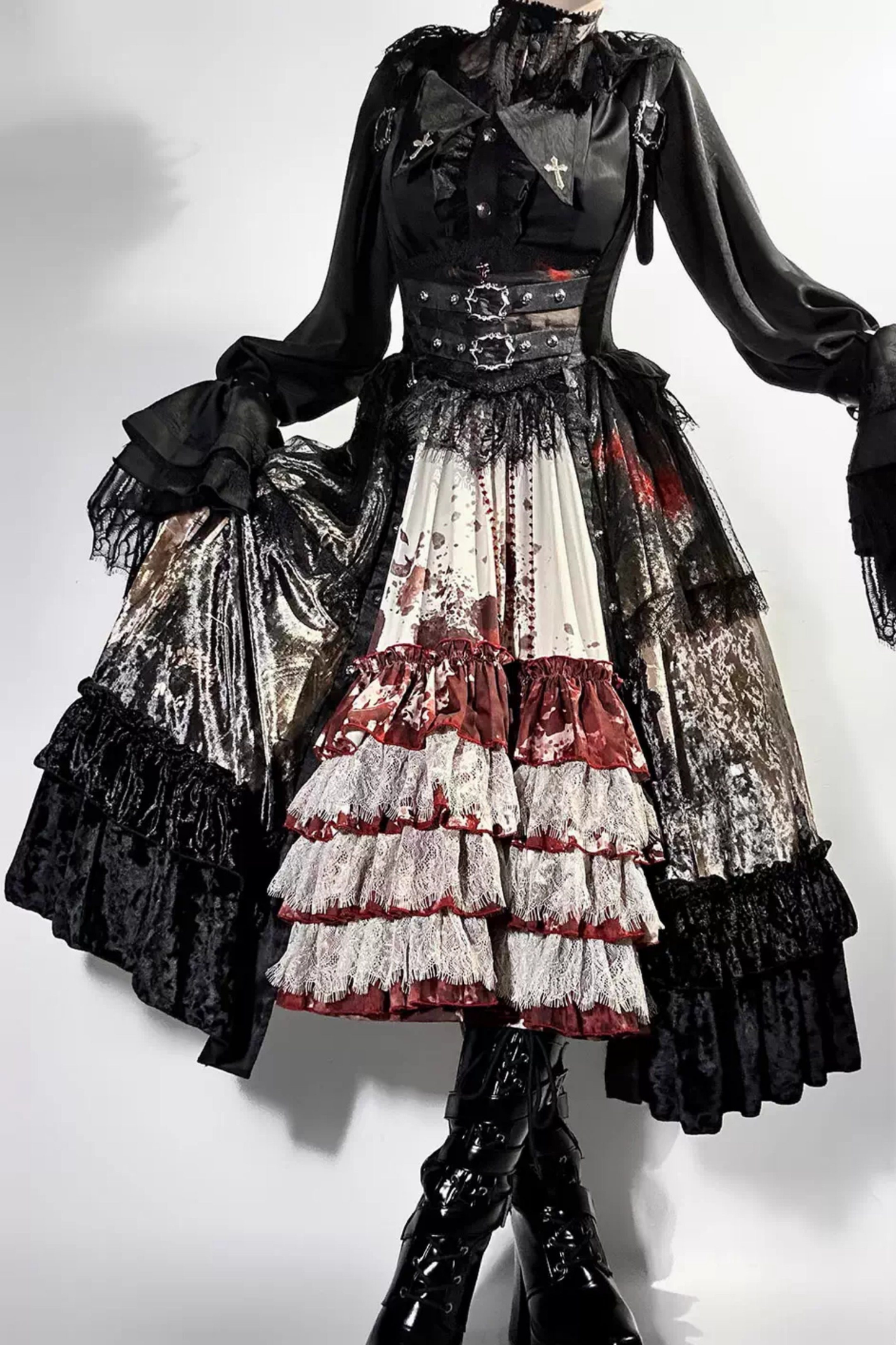 Gothic Lolita Dark Jumper Skirt + Shirt