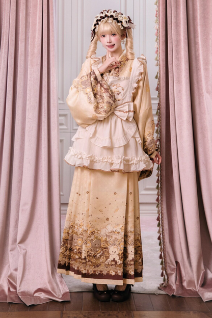 Little Bear Dessert House Dress + Skirt + Apron + Brooch + Overskirt