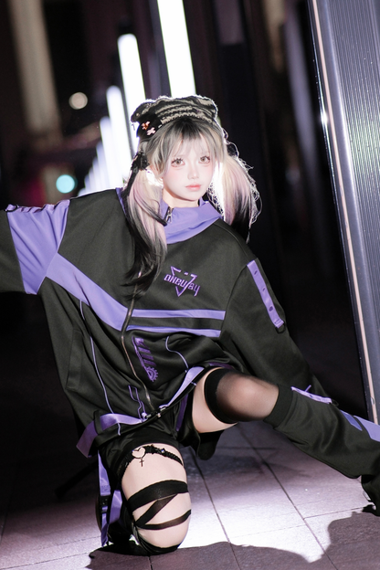 Cyber Subculture Jersey Jacket + Shorts + Leg Covers