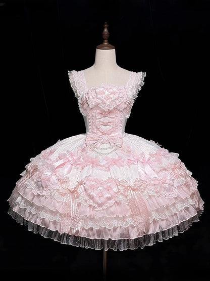 [pre-order Deadline: April 3] Pure Sweet Rose Fantasy Tiered Lolita Dress
