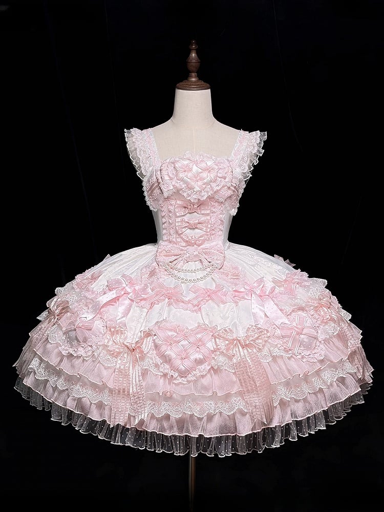 [pre-order Deadline: April 3] Pure Sweet Rose Fantasy Tiered Lolita Dress