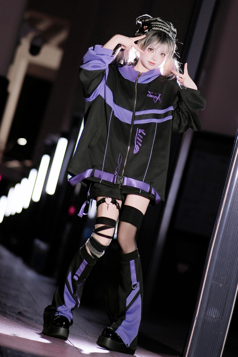 Cyber Subculture Jersey Jacket + Shorts + Leg Covers