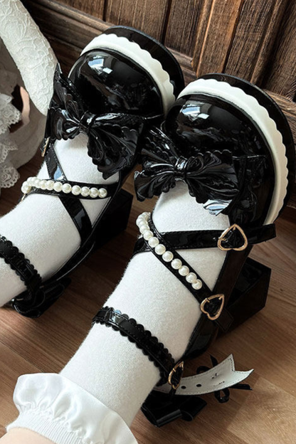 Sweet Ribbon Lolita Heels