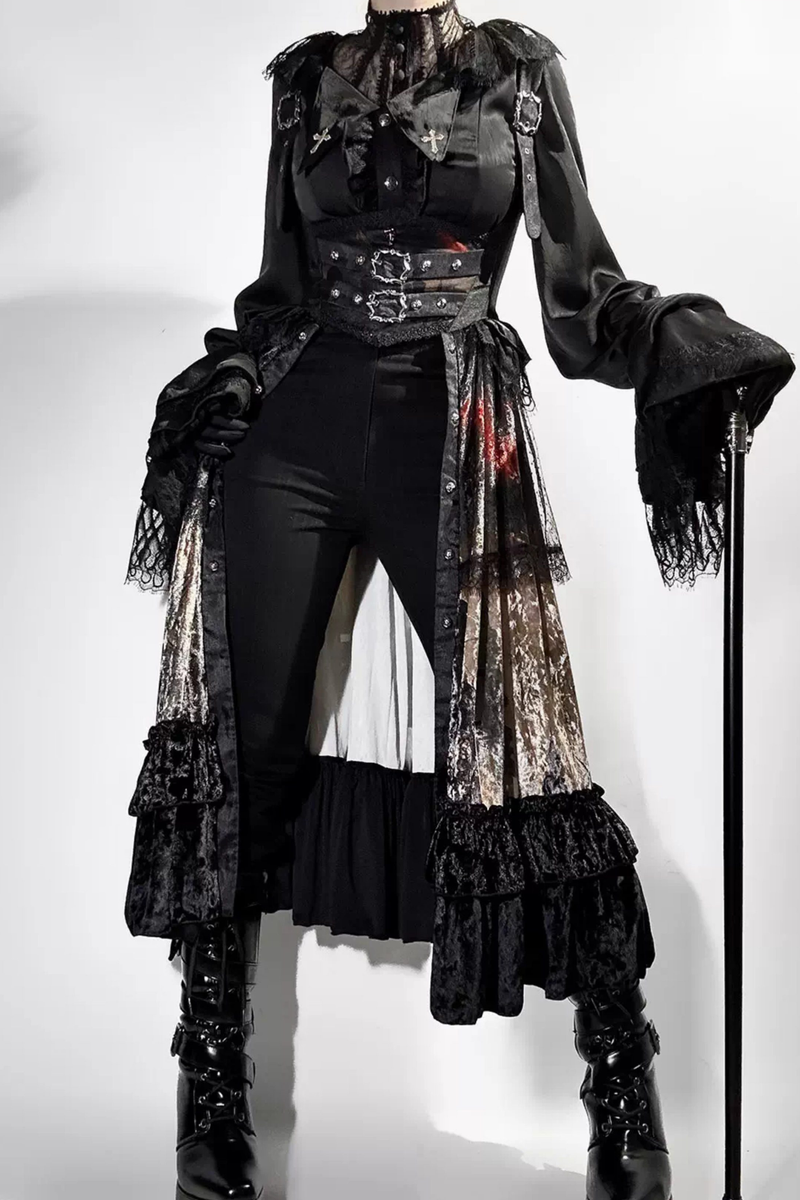 Gothic Lolita Dark Jumper Skirt + Shirt