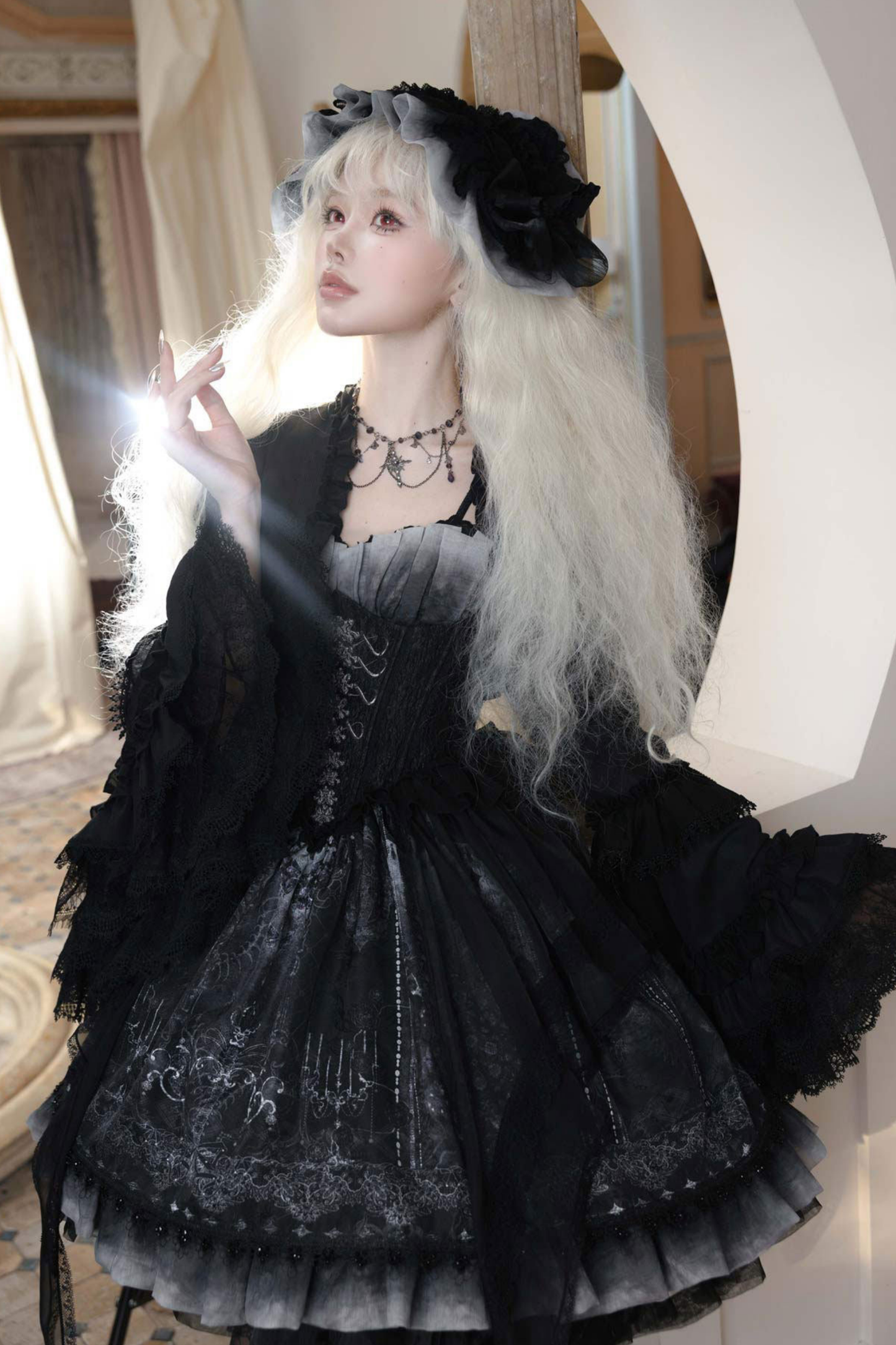 Gothic Lolita Jumper Skirt + Jacket + Skirt + Shirt + Corset + Accessories
