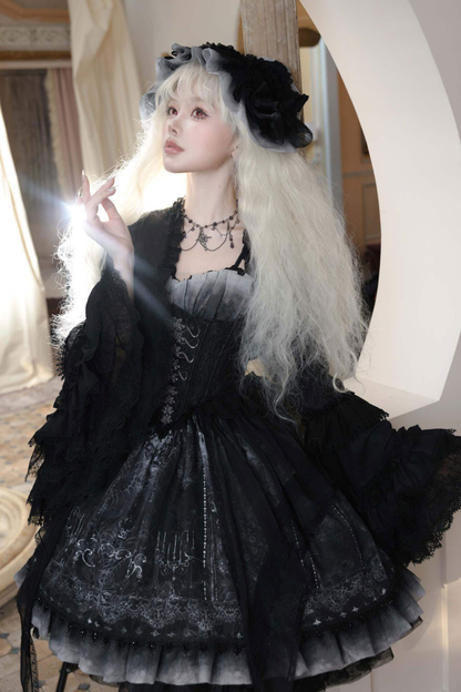 Gothic Lolita Jumper Skirt + Jacket + Skirt + Shirt + Corset + Accessories