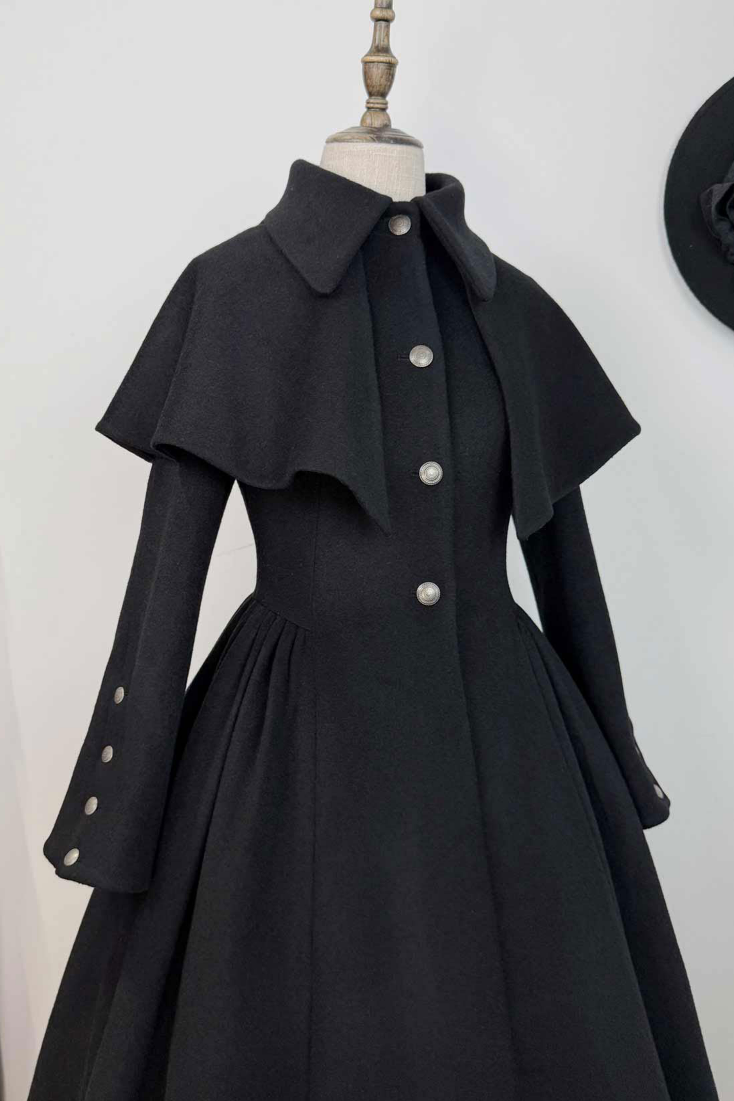 British Detective Lolita Coat + Cape + Skirt + Shirt + Bag + Brooch + Hat + Beret + Necklace