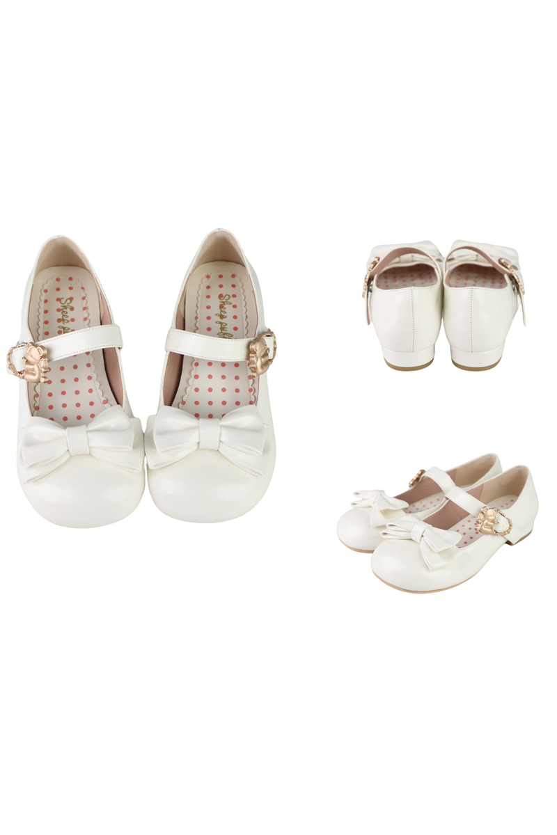 Glossy Color Ribbon Shoes