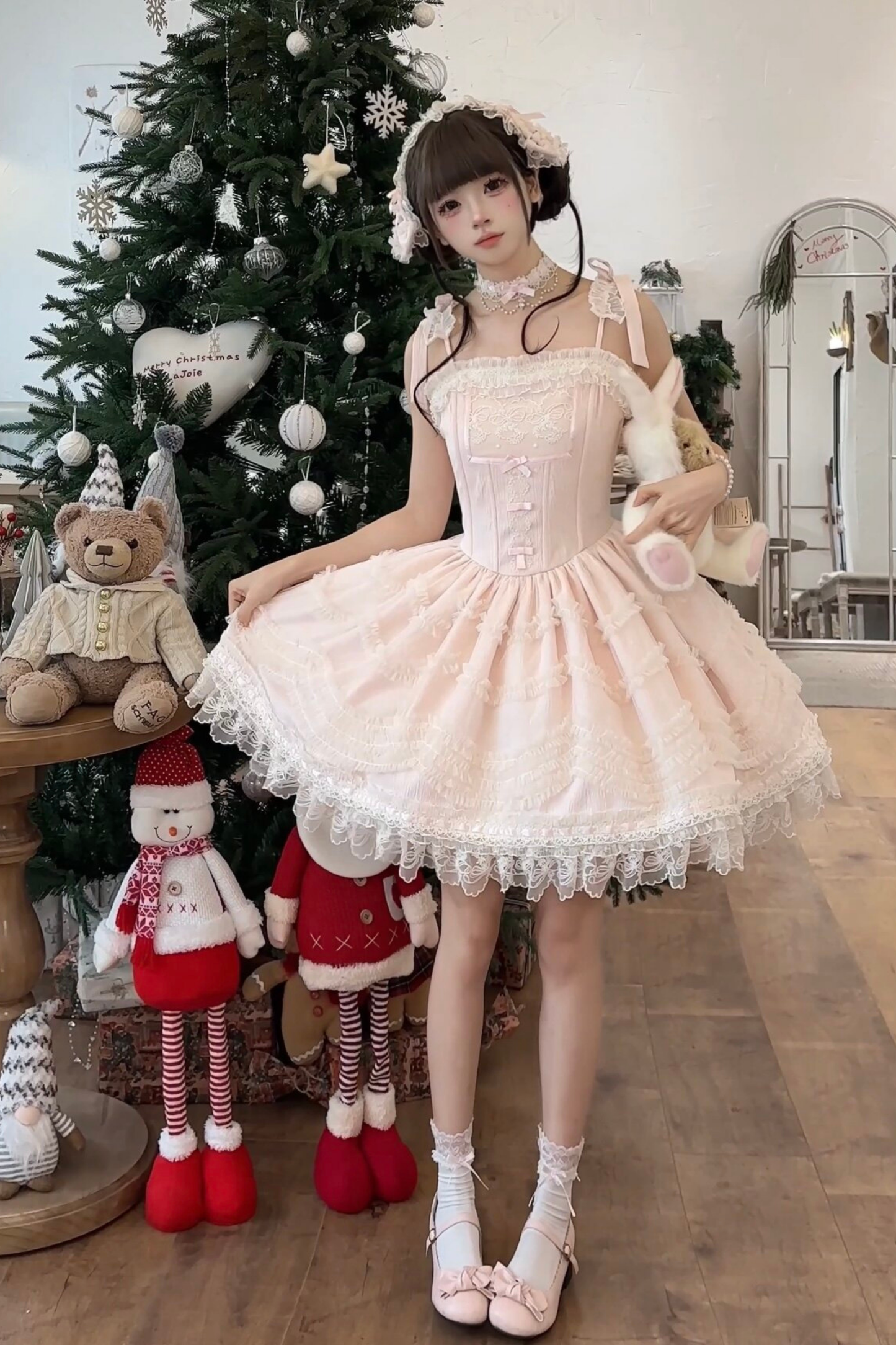 Sweet Jenny Lolita Jumper Skirt + Necklace + Hat + Headband