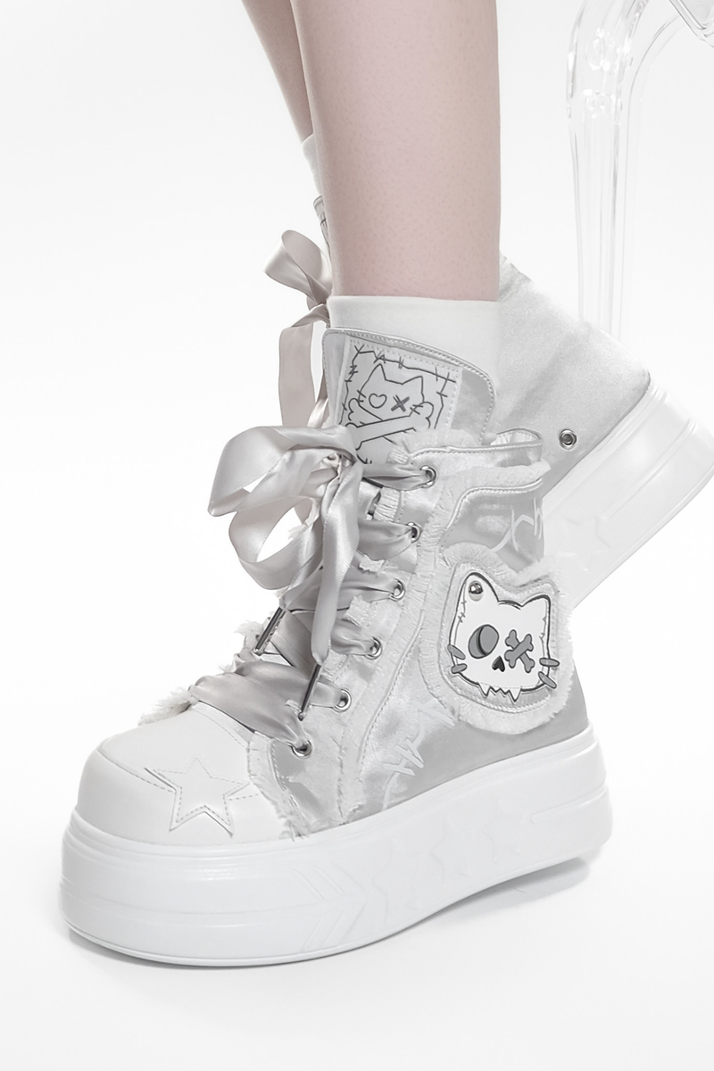 Dark Cat Canvas Sneakers