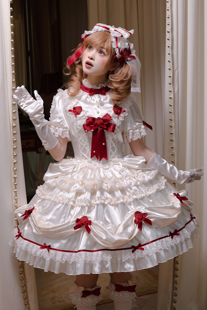 [pre-order Deadline: March 29] Cream Strawberry Lolita Dress
