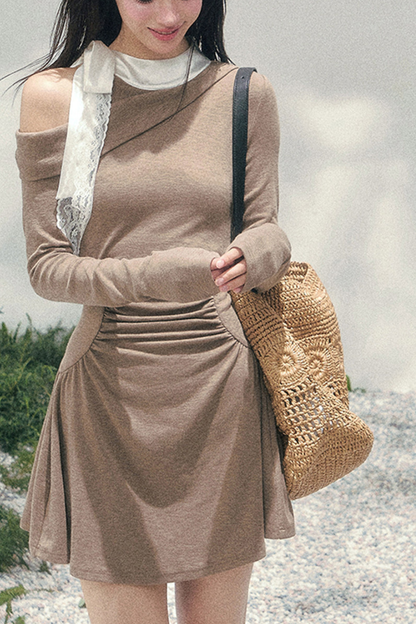 French Lace Off Shoulder Dress