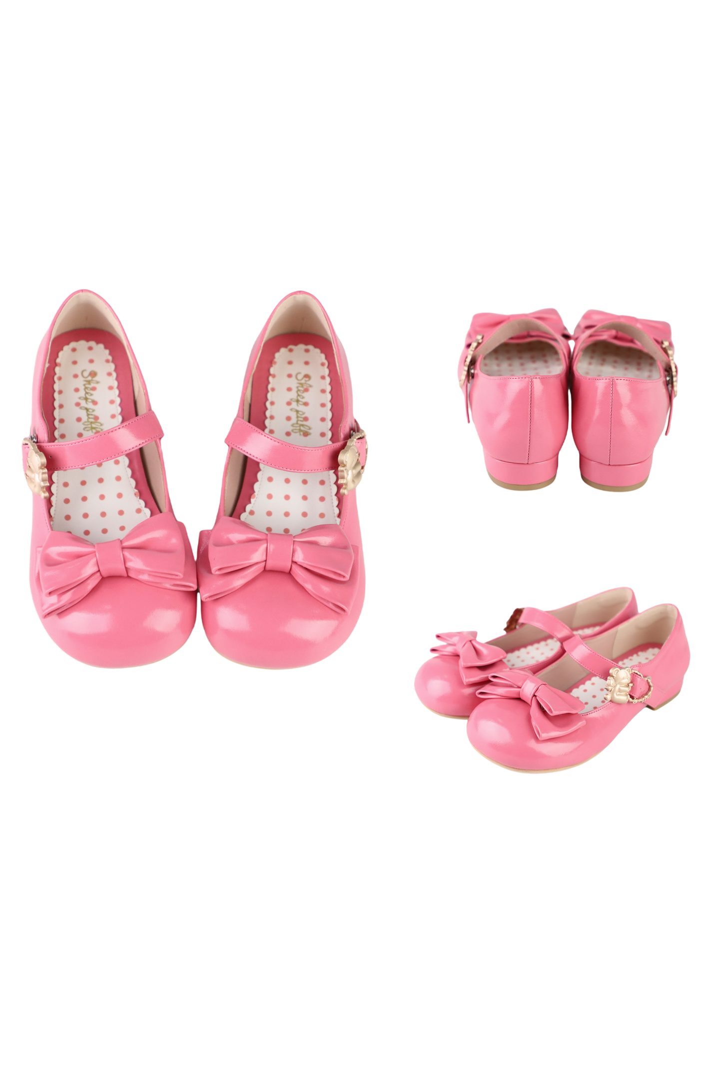 Glossy Color Ribbon Shoes