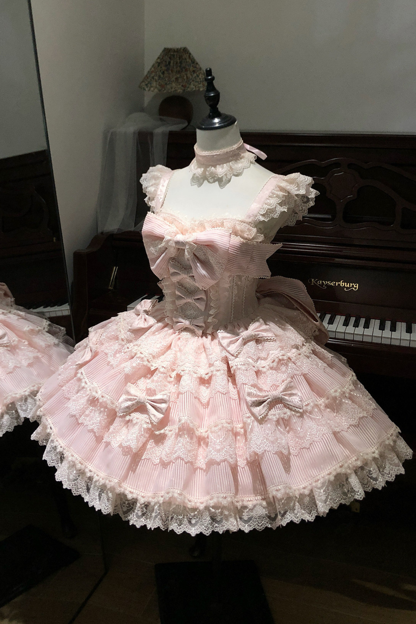 [pre-order] Princess Ballet Tiered Lolita Dress + Headband + Necklace + Sleeves + Tail
