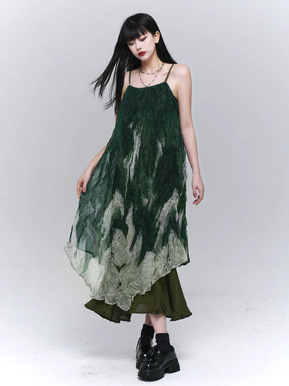 Green Mode Camisole Dress