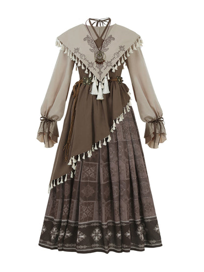 Exotic Retro Chinese-style Dress + Fake Collar