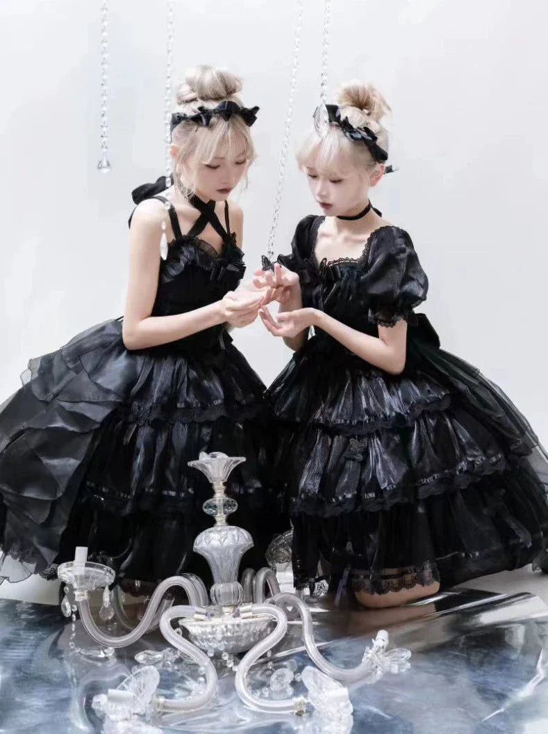 Light Flower Wedding Lolita Dress + Halterneck Suspender Dress