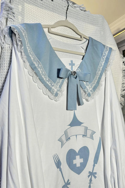 [angel Style] Subculture Big Collar Medium Dress