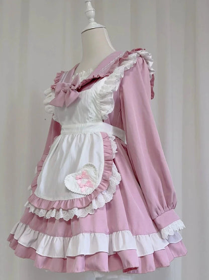 Sweet College Style Sailor Maid Lolita Dress