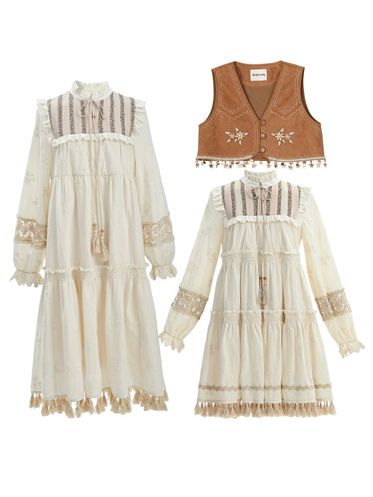 Resort Tassel Vest Dress Set