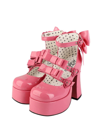Barbie Party Lolita Strap Ribbon Platform Shoes
