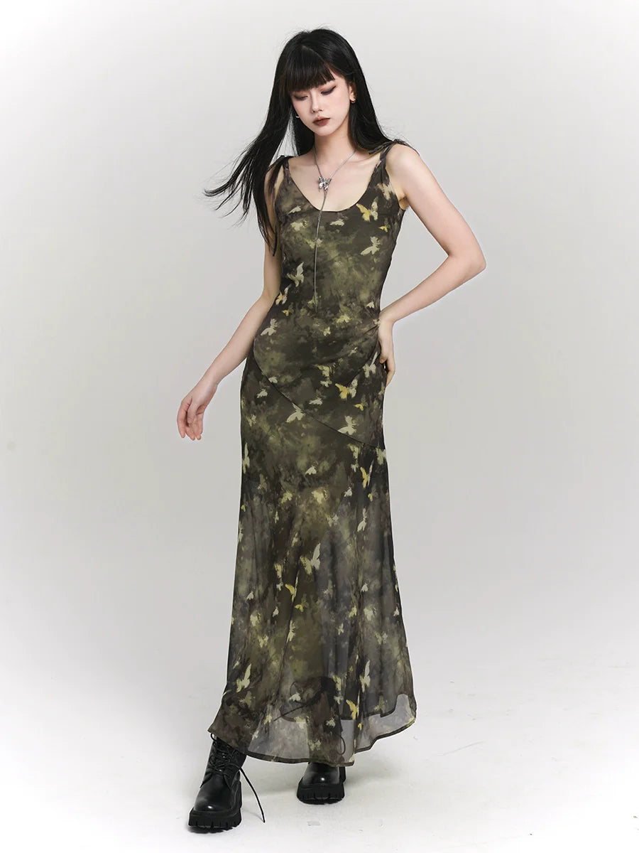 Dark Green Mode Tight Summer Dress