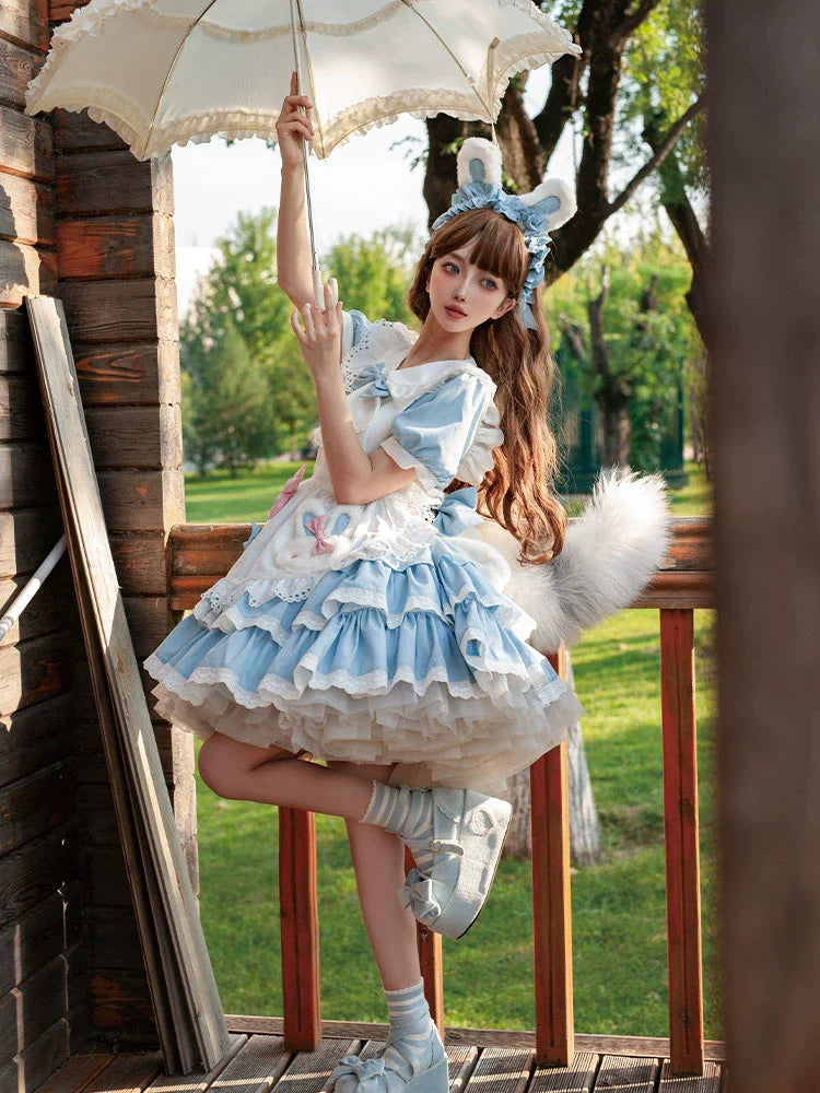 Classic Maid Lolita Dress + Apron + Headband