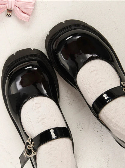 Mary Jane Cat Strap Platform Shoes + Ribbon