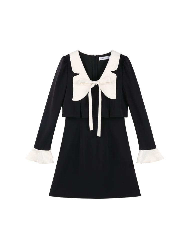 Black Neck Rich Daughter Dress
