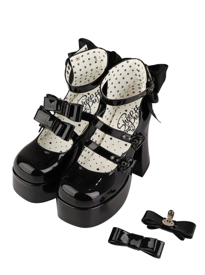 Barbie Party Lolita Strap Ribbon Platform Shoes