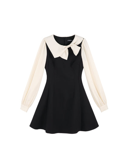 Black Waist Cinch Hepburn Dress