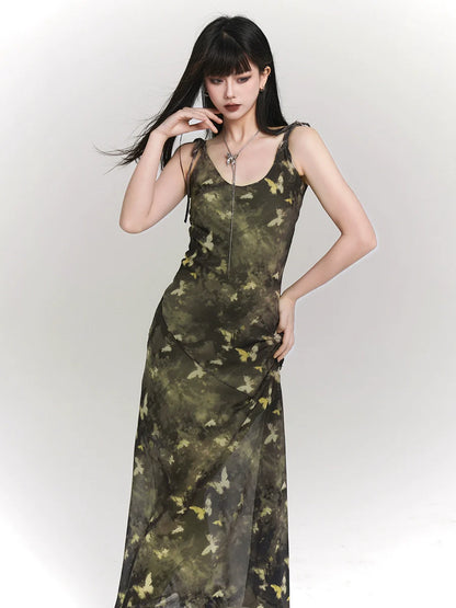 Dark Green Mode Tight Summer Dress